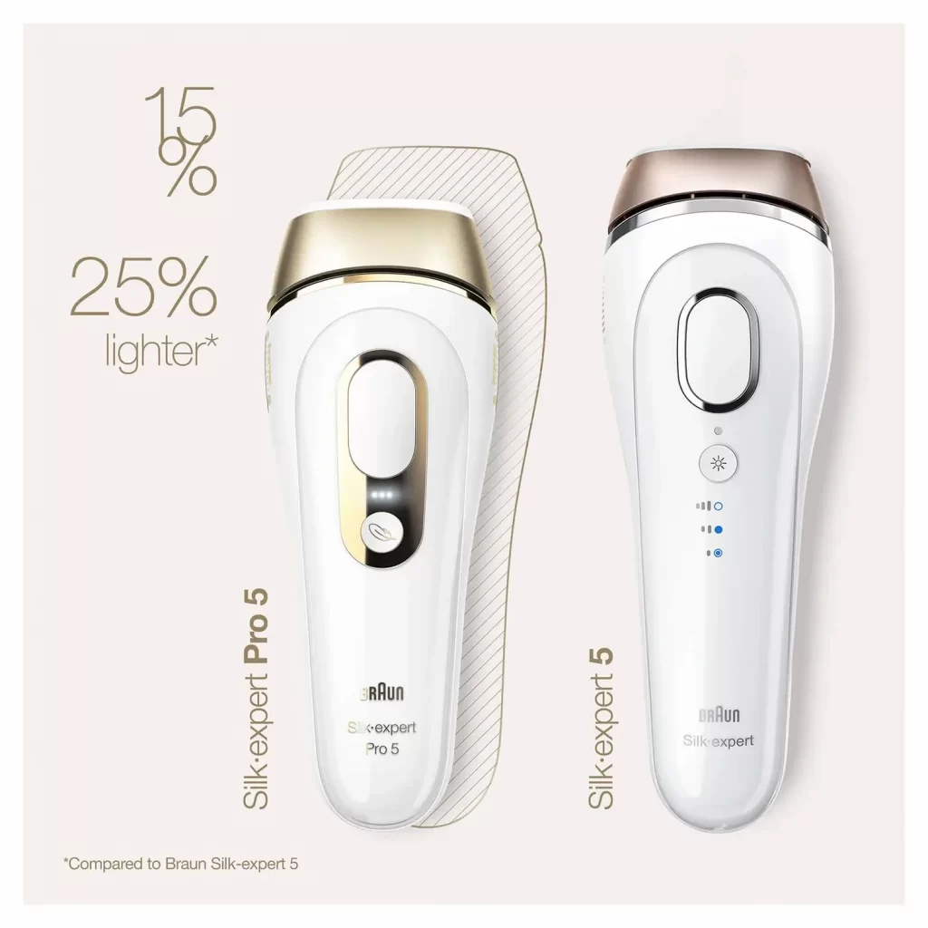 The latest Braun Expert Pro 5 is 15% smaller and 25% lighter than previous editions.