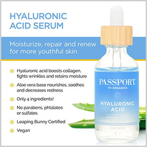 Vegan & Organic Hyaluronic Acid Serum - 100% Pure of a 1% solution 2oz