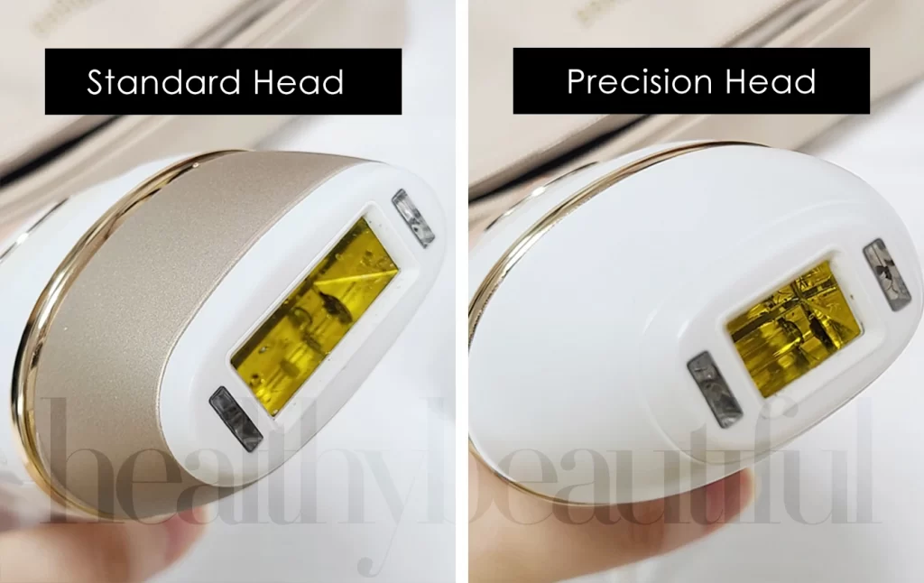 The Standard head and Precision head, capped.